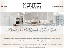 Tablet Screenshot of merit-kitchens.com